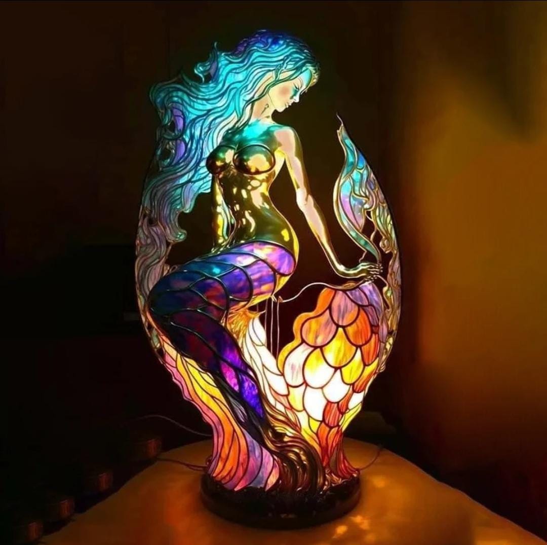 Stained Glass Owl Lamp | Artisan Mosaic Night Light