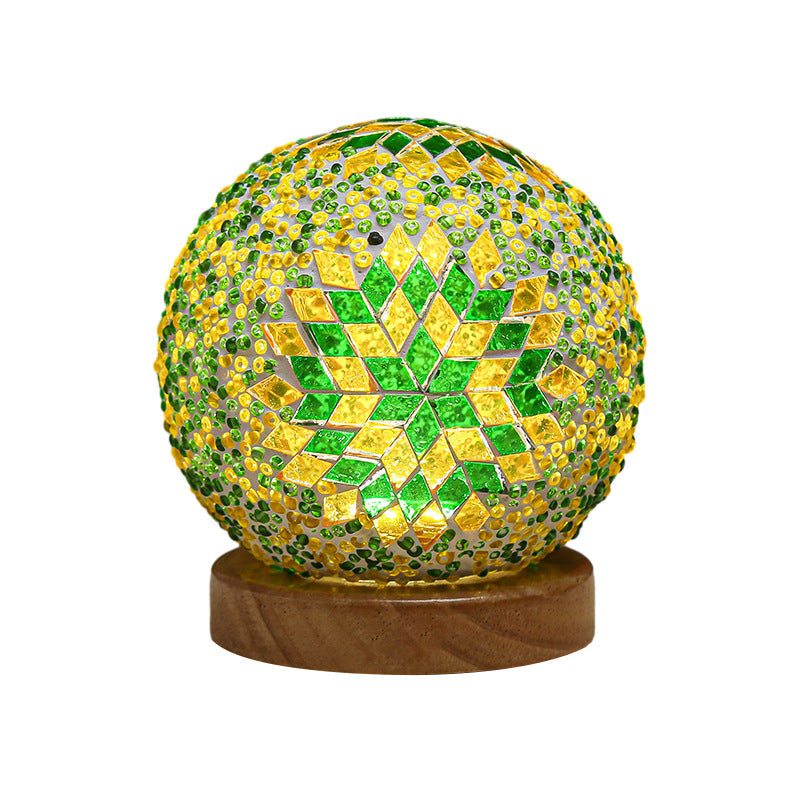 Mosaic Glass Table Lamp | LED Color Changing Night Light