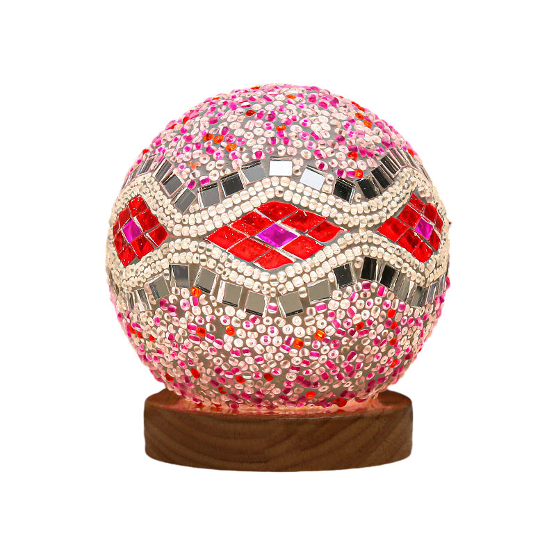 Mosaic Glass Table Lamp | LED Color Changing Night Light