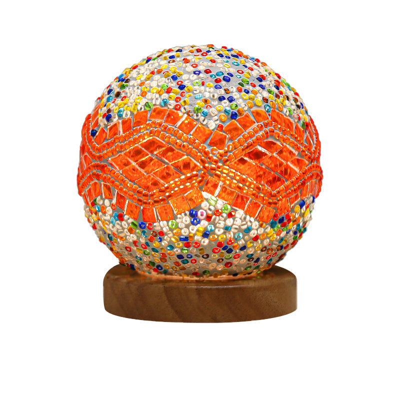 Mosaic Glass Table Lamp | LED Color Changing Night Light