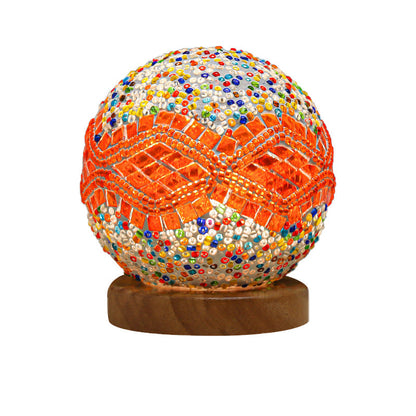 Mosaic Glass Table Lamp | LED Color Changing Night Light